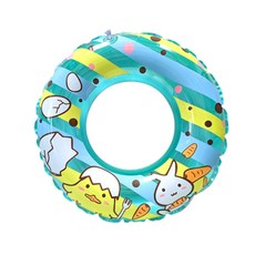 WEKO 24吋兔子小雞泳圈(兒童游泳圈/造型泳圈/小孩泳圈)，可愛造型，安全耐用，讓孩子愛上游泳, 綠色, 1個