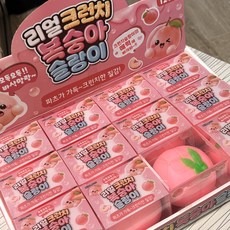 말랑구상점 바삭와작 크런치 복숭아 슬랑이 말랑이, 1개, 100g