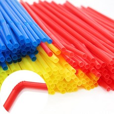 SA 칼라빨대 색빨대 자바라 5파이 단색 100개입, 흰색, 1개