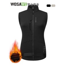 WOSAWE秋冬季女款騎行加絨無袖背心防風防寒保暖公路車騎行服馬甲 公路車服 騎行褲 單車服 單車上衣 自行車褲 單車褲