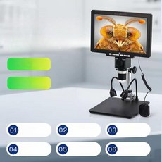 전자현미경 모니터 확대기 고배율 기판 실체현미경, 10인치 12MP 26cm 플러그인 32GB, 기본 색상