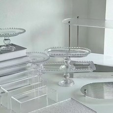 拾光優選好物 亞克力甜品臺展示架子生日宴會蛋糕托盤商務茶歇擺臺9件套, 1個, 示架子生日宴會蛋糕托盤商務茶歇擺臺9件套