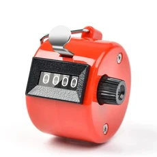 수동 기록 기계식 카운터 4자리 교통 창고 포인트 화물 판독 디지털 계수, 08 빨간색