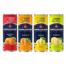 산펠레그리노 탄산음료 4종 혼합 330ml x 16캔 (4가지 맛), 16개