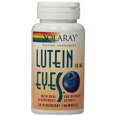 SOLARAY 葉黃素藍莓咀嚼錠 18mg, 1罐, 30顆