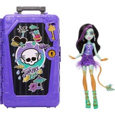 Monster High Skulltimate Secrets 드라큘라우라 인형 및 액세서리 세트 목적지: 고어-고어 고아시스와 여행 가방 및 19개 이상의 서프라이즈 옷, Jinafire