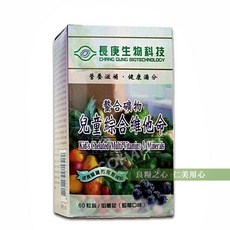長庚生物科技 螯合礦物 兒童綜合維他命 60粒/瓶 特別添加藍莓果汁粉, 1個, 新品, 60粒