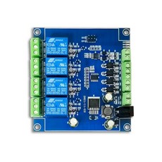 Modbus RTU 四路繼電器模塊 RS485/TTL UART 4路輸入 4路輸出, 1個, 四路Modbus繼電器模塊