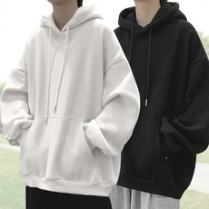 긴팔 무지 남자 후드티 가을 오버핏 티셔츠