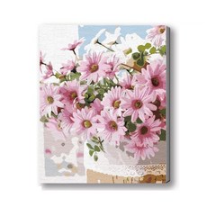 MANTO 台灣製造 大尺寸 40x50cm DIY數字油畫 花海花卉風景 初學者專用, 似水柔情, 1套