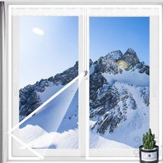 벨크로 찍찍이 창문 바람막이 방풍 비닐 막 130x156cm DD-11470, 단품, [단일상품]