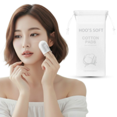 후스소프트 골무형 순면 엠보싱 각질제거 피부 결 정리 닦토 클렌징 손가락 양면 엠보 핑거 화장솜, 1개, 75매입