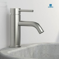 삼원코브라 세면대수도꼭지 SUS304 무광스텐 SFL1000 원홀세면대수전, 1개