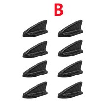 컨버터블 쿠페 샤크핀 루프 스포일러, 4. B-carbon-8pcs, 기본
