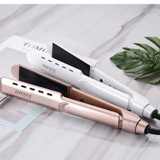 ZHENFA 電夾板直卷兩用 LCD顯示 可調溫 負離子, 美規金色3229, ZF - 3229