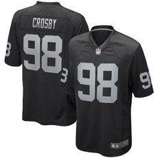 미식축구 Las Vegas Raiders 축구 유니폼 No. 98 Maxx Crosby 저지 스포츠웨어 시냅스, 검은색, XXXL, 1개