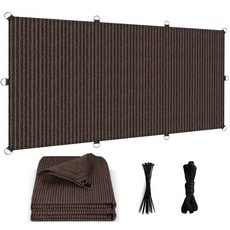 Vocray 햇빛 가리개 천 1.8 x 1.8m(6 x 6피트) UV 차단 야외 파티오 쉐이드 커버 투과성 및 찢어짐 방지 직사각형 햇빛 가리개 원단 뒷마당 현관 퍼걸, 모카, 8x10 FT