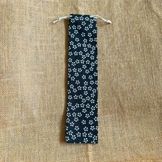 【BAGEL蓓果】現貨 日式和風餐具袋 餐具收納袋 環保餐具袋 筷子收納袋 露營餐具 餐具束口袋外出餐具餐具組, 1個, 黑梅花, 黑梅花