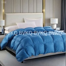 BVKQ초경량 보온 프리미엄 구스다운 이불 접이식 도톰 구스다운 순면 이불BVKQ, [1개]블루