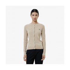 매장정품 라코스테 LACOSTE 여성 케이블 크루넥 가디건 AF092E-55N 02S AF092E-55N02S 175500, 034