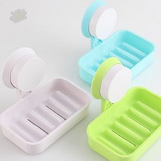 흡착 부착형 욕실 비누 거치대 물빠짐 배수 홀더 화장실 세면대 벽면 부착, 1개, 1비누홀더-핑크