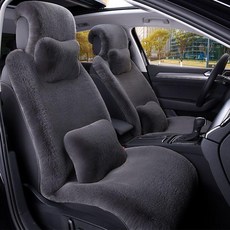 桃園出貨 汽車坐墊冬季短毛絨加厚保暖不掉毛羊毛墊子冬天全包圍通用座墊套, 酒紅色,全 車 五 座【豪 華 款】加厚, 1個