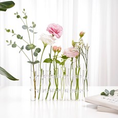 petitk 日式插花花瓶 8孔 + 連接環 14個 + 清潔刷 套組, 單一顏色