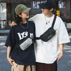 斜挎包男 戶外休閒潮牌新款 百搭輕便單肩包 腰包工裝運動手機包