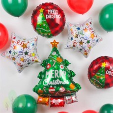 파스텔숲길 어린이집파티 크리스마스 은박풍선 패키지, 트리