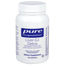 간 위장 해독 영양제 캐나다직구 퓨어인캡슐레이션 리버 지아이 디톡스 60캡슐 밀크씨슬 실리마린 강황 브로콜리 클로렐라 함유, 60정, 1개