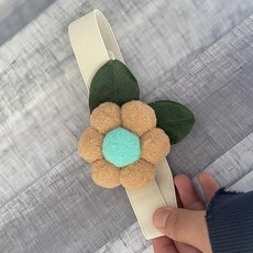 오플라 룸 뉴 플라워 커튼 클립 거실 침실 집결 수납 타이 후크 홈 텍스타일, 1개, 7. 정원에서 - 카키색 - 천 스트랩형 / 1개