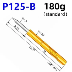 P156 20/100PCS 스프링 포고 P160 P50 PL75 B1 테스트 PM75 P125 B PL50 P100 핀 P75 프로브, 06 P125-B-180g, 02 20PCS