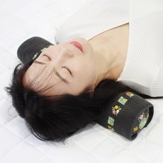 정국 목침베개 메밀 편백나무 경추베개, 1개, 바이오비드폼(목침베개/대/차콜)