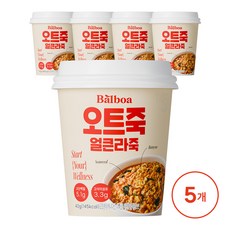 발보아 저당 오트밀 죽 얼큰라죽, 5개, 40g