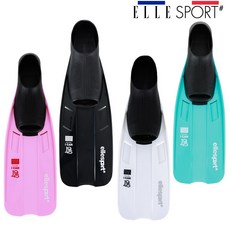 ELLE 엘르스포츠 오리발+매쉬백 롱핀 고급형 수영수업 수영용품 수영핀 컴포트핏 스노클링핀, 엘르스포츠 오리발 BLACK/M(235~250)