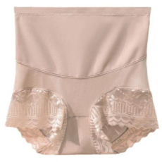 自有品牌 大尺碼產後高腰收腹內褲 無痕蕾絲提拉曲線 M 香檳金