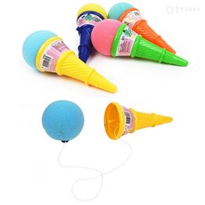 올짱 버튼형아이스크림점프장난감 튀는스펀지펀치토이 아동안전장난감
