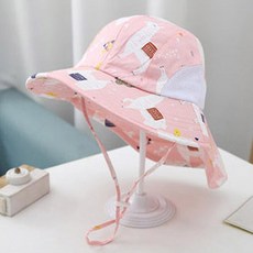 어린이 모자 플랩캡 핑크라마 물놀이 캠핑 야외 햇빛차단 아동모자