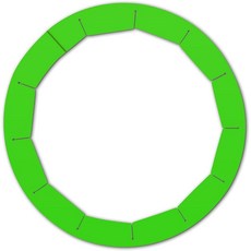 桃園出貨 批髮食品級披薩圍沿 防止邊緣烤焦烘焙工具 可調節硅膠餡餅披薩圈, 綠色, 1個