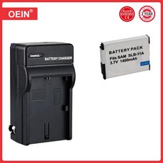 호환 USB 충전기 포함 SLB-11A 카메라 배터리 삼성 CL65 CL80 EX1 HZ25W HZ30W ST1000 TL240 1400mAh, 02 1 Battery 1 Charger, 1 Battery 1 Charger