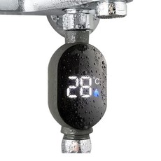 니츠라 스마트 LED 샤워기 온도계 방수 가정용 디지털 수온 표시기 측정기, 스마트 방수 샤워 온도계, 2개