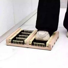 신발흙털이개 매장입구 먼지발판 골프장 현관 공장 건물 매장 흙털이 출입문 털이개, 나무색, 1개