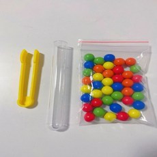 멜리사앤더그 생일 파티 원목 케이크 관부가세포함, B. 구슬 40개  클립  시험관