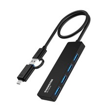 4 in 1 USB 3.0 허브 허브 5Gbps C 어댑터 맥북 아이맥 프로 맥 미니/프로 서피스 델 HP용 휴대용 울트라 슬림 스플리터 어댑터 105560, 4 in 1 USB 3.0 허브, 허브 5Gbps C