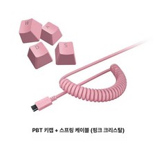 PBT업그레이드 더블샷 광학 Razer, 1개, 핑크 케이블 포함