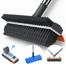 클릭&샵 3in1 스탠드 고급 화장실 욕실 바닥 청소솔 혼합색, 화이트, 1개