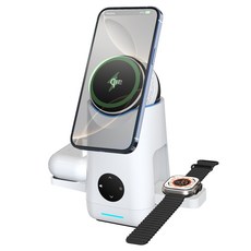 감성공장 아크랩 3in1 Qi2고속 무선충전기 아이폰 갤럭시 애플워치 갤럭시워치 호환, 화이트, 1개