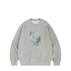 게인스보로 디지털 로고 맨투맨 멜란지그레이