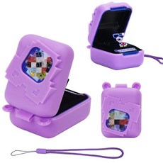 YOUknow YouKnow Bitzee 비트지 디즈니 인터랙티브 장난감 디지털 애완동물 및 케이스용 실리콘 케이스 가상 전자 애완 동물 액세서리용 보호 스킨 슬리브 (케이스, Purple