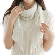 메리앤유 국내산 린넨 100% 무지 볼륨 린넨 롱 머플러 여름 스카프 선물